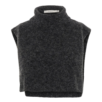 Gestuz GZalpha open-side rollneck Charcoal melange